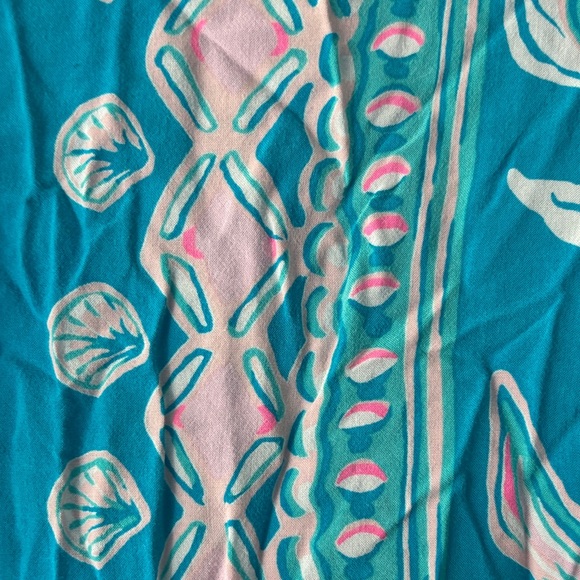 Lilly Pulitzer Teal and Pink Swim Coverup EUC Sz L - Picture 3 of 5